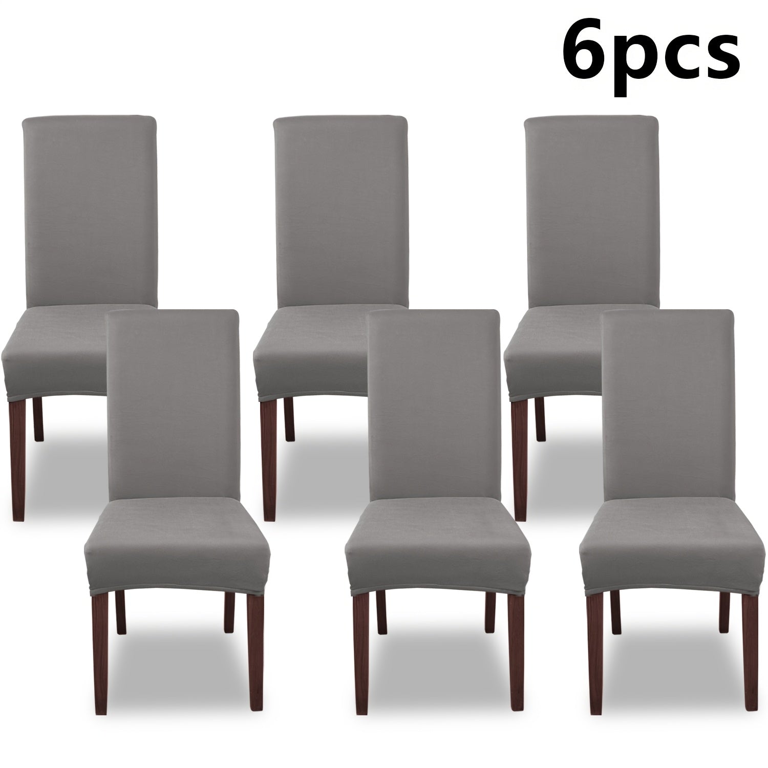 Silky Fiber Elastic Dining Chair Covers Set | Stretch Milk Fiber Slipcover, All-in-One Furniture Protector for Kitchen Wedding Office Hotel Living Room, 4pcs or 6pcs, 8 Colors