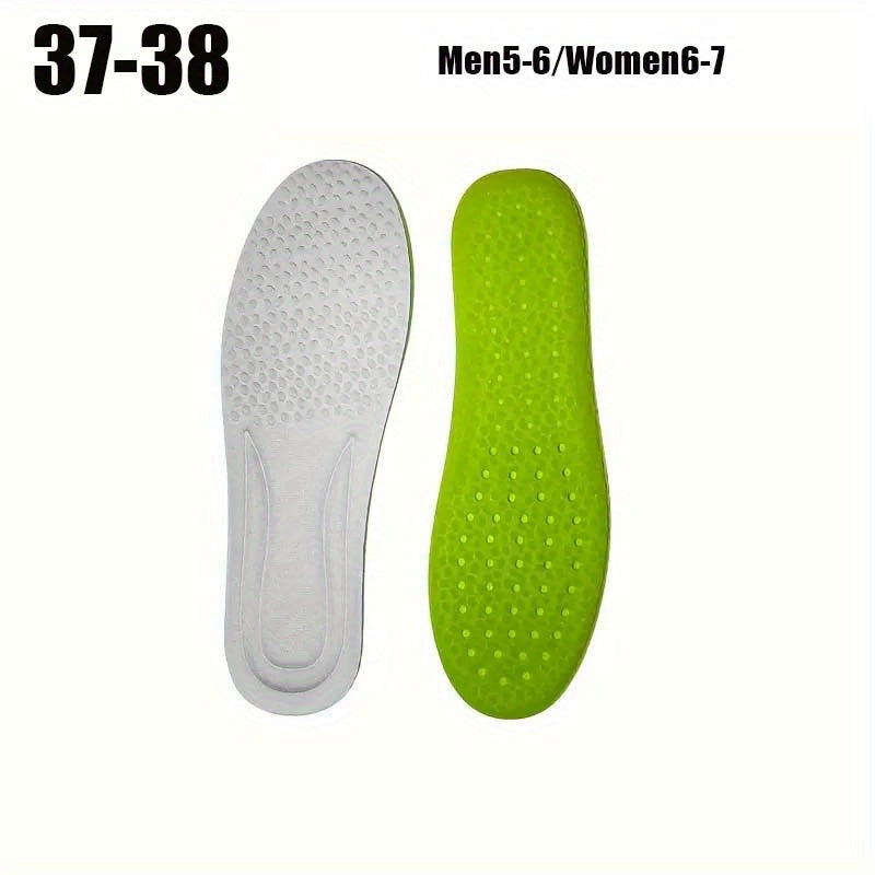Shoe Insoles for Men & Women - 4 Pairs Cushioning Inserts Ultra-Soft Foam Footbed, Sweat-Proof Arch Support, Cloud Feel Comfort for Sneakers, Boots & Casual Shoes (Sizes 35-46)