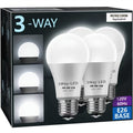 3-Way LED Light Bulb A19 40 60 100W Equivalent 1500 Lumens E26 Base ¨C Soft White 2700K & Daylight 5000K Three-Way Bulb for Bedroom Living Room Study Room Table Lamp, 2 & 4 Pack