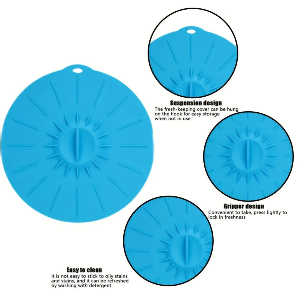 Silicone Food Lids 7 Pack 5 Sizes Reusable Stretch Lids for Bowls Cups Pots Pans ¨C BPA Free Microwave Splatter Cover Airtight Leakproof Food Storage Lids Dishwasher Freezer Safe