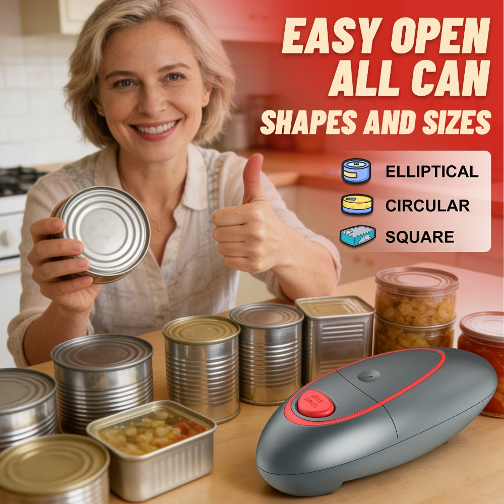 Electric Can Opener One-Touch Automatic ¨C Smooth Edge Battery Operated Handheld Opener for All Can Sizes, Best Kitchen Gadget for Seniors, Arthritis & Weak Hands, Great Gift Idea