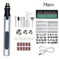 Mini Rotary Tool Kit - Wireless USB Rechargeable Micro Drill Carving Pen for Cutting, Carving, Drilling, Polishing & Buffing (58/74/83 Pcs)