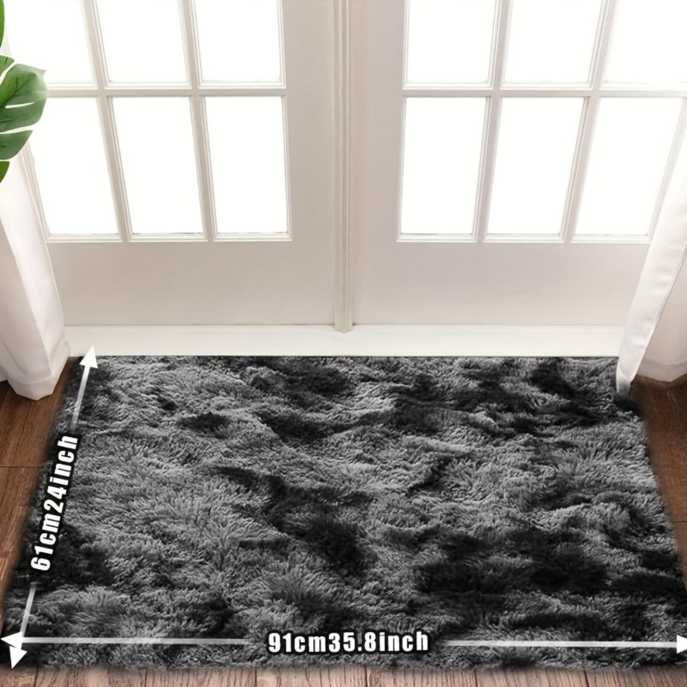 Fluffy Rug Plush Soft Indoor Carpet Non-Slip for Living Room Bedroom Hallway Runner Nursery Kids Play Area ¡ª Tie Dye & Solid Colors Multiple Sizes