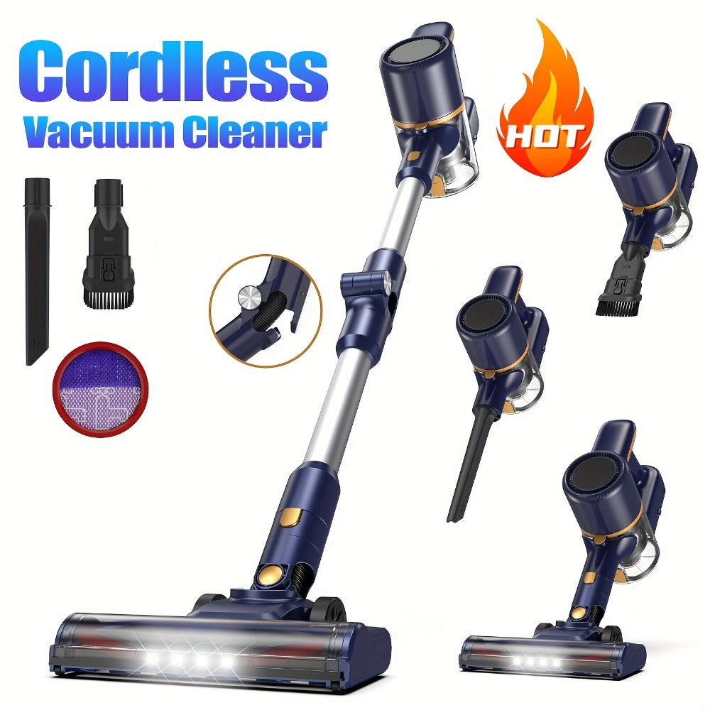 Cordless Vacuum Cleaner for Home ¨C Corded & Cordless 2-in-1, 180¡ã Foldable, LED Brush, High Suction, 40-Min Runtime, 38.58oz Dust Cup for Hardwood Floors, Seniors & Pregnant Women