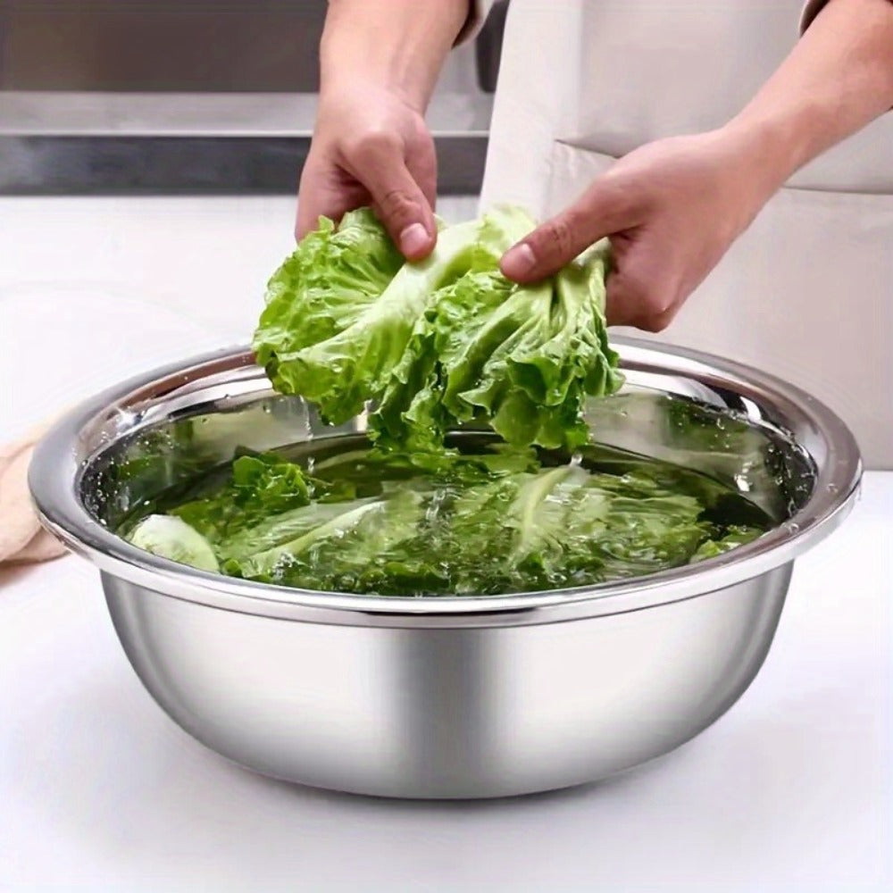 Stainless Steel Mixing Bowl Large 15.74 Inch Heavy Duty 304 Commercial Kitchen Bowl Rustproof Dishwashing Tub for Baking Cooking Pasta Prep