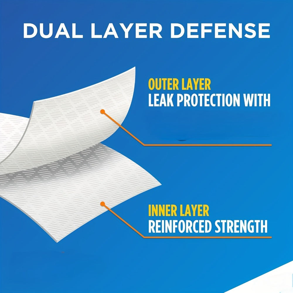 13 Gallon White Roll Garbage Bags Leak Proof Large Capacity Kitchen Trash Bags for Kitchen Living Room Bathroom Waste Bin 26 Count 62 Count 104 Count