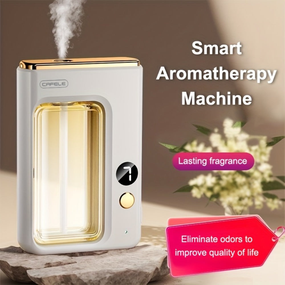 Aroma Diffuser & Humidifier 2-in-1 ¨C USB Powered, 7-Level Mist, Odor Eliminator, Includes Essential Oil (Shangri-La or Encounter), Compact Air Moisturizer & Fragrance Diffuser for Home, Office & Bedroom