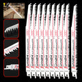 Wood Cutting Reciprocating Saw Blades 10PCS S1531L for Garden Pruning Branch Trimming Tree Cutting Sawzall Blade Set Compatible with Most Reciprocating Saws