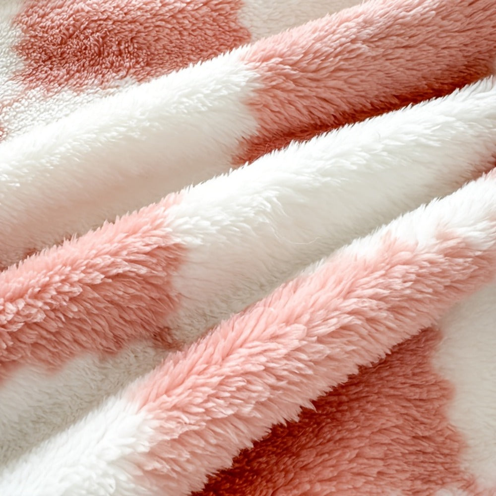 French Plaid Double-Sided Flannel Blanket ¨C Soft Panda & Grid Pattern Throw for Sofa, Bed & Travel, Machine Washable, 6 Designs, 4 Sizes