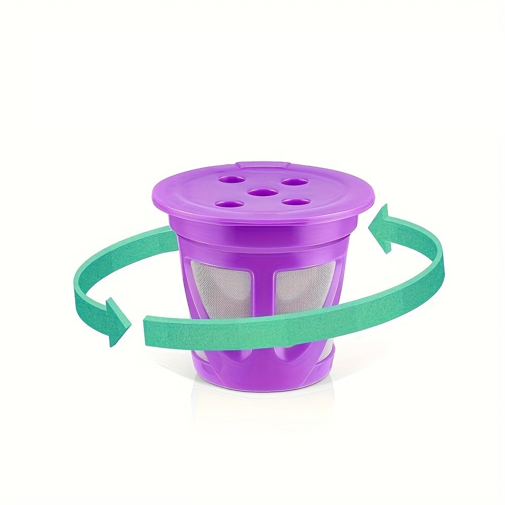 Reusable K-Cup Coffee Pods Set of 6 ¨C Refillable Coffee Filters Compatible with Keurig K-Supreme & K-Supreme Plus, Use Your Own Ground Coffee, Eco-Friendly & BPA-Free ¨C Black, Purple, Mixed