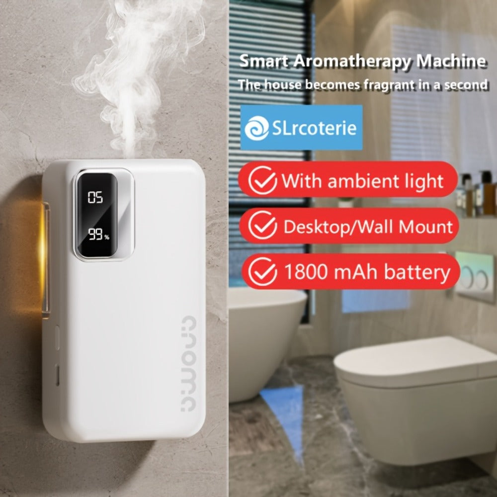Aromatherapy Diffuser Smart Digital ¨C 1800mAh 7-Speed Sonic Essential Oil Diffuser Humidifier with USB Charging, Digital Display, Fine Mist for Bedroom Bathroom Office Home, Up to 20 Days Use