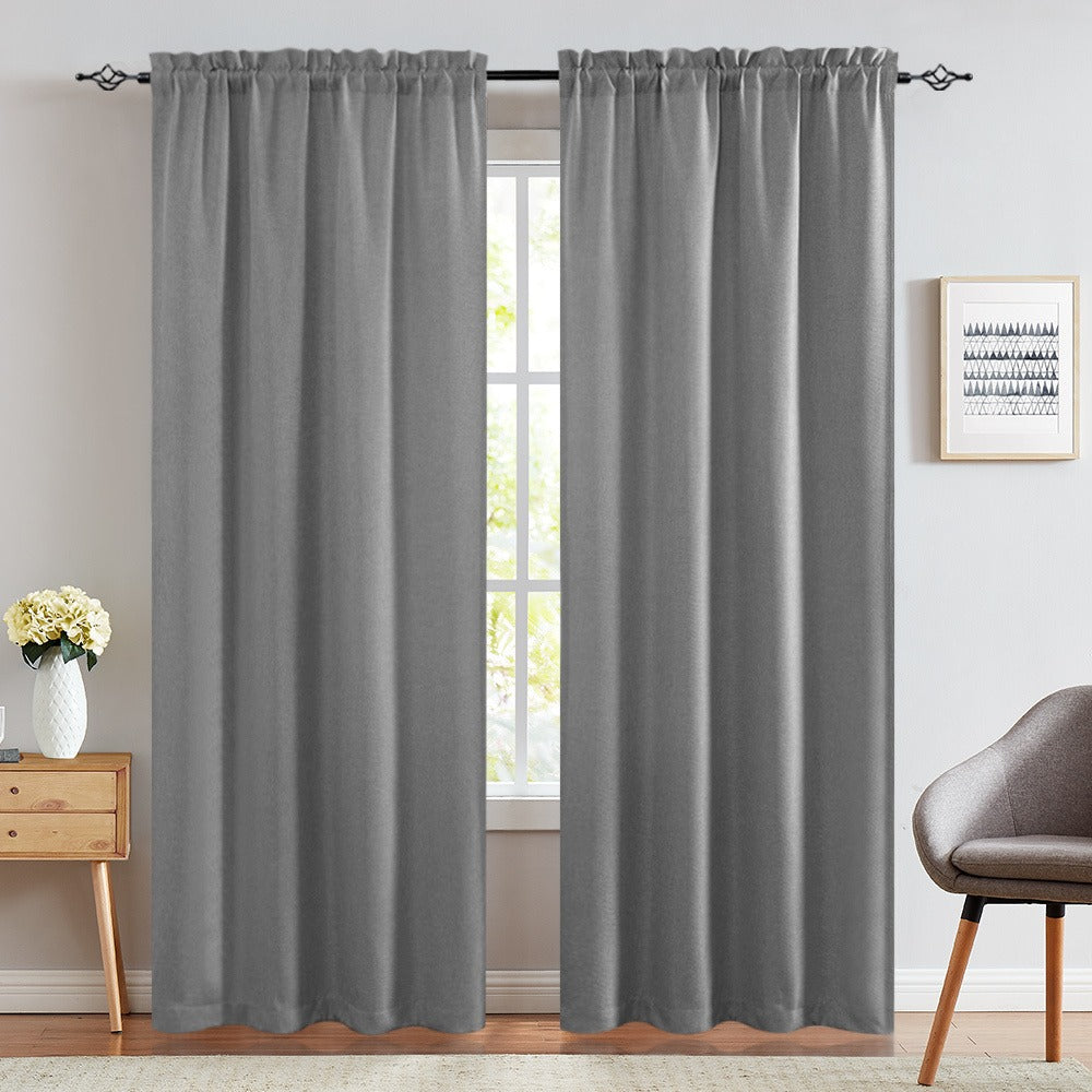 Blackout Curtains 80% Light Blocking ¨C 2 Panels Thermal Insulated Linen Textured Rod Pocket Window Drapes for Bedroom, Living Room & Kitchen Privacy