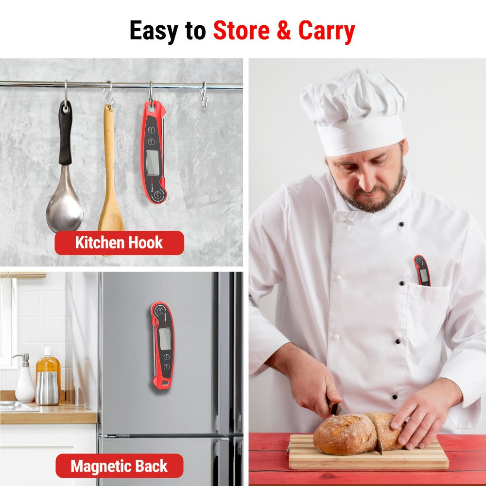 Instant Read Meat Thermometer with Motion Sensing ¨C Digital Food Thermometer for Kitchen BBQ Grill Smoker Oil Candy Cooking