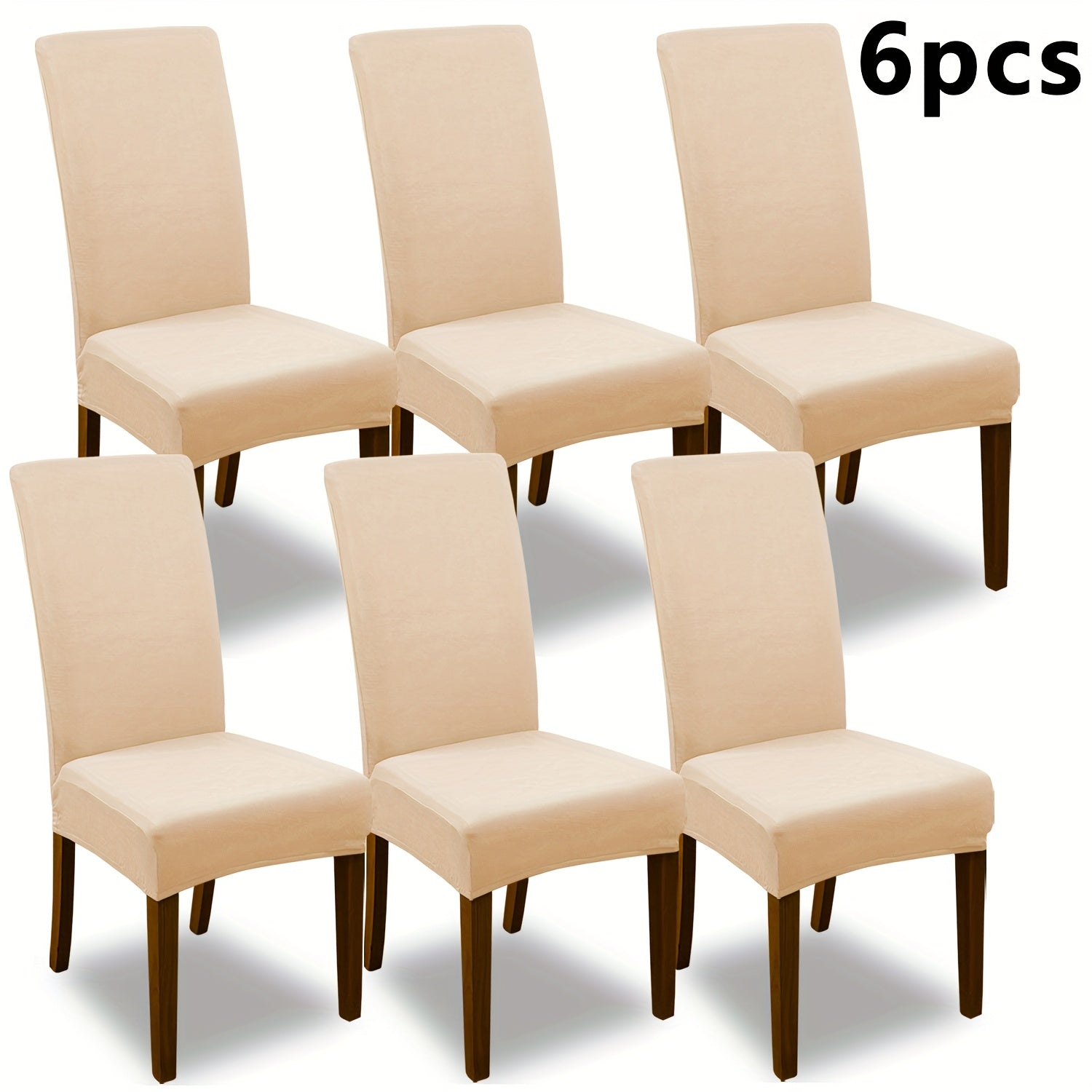 Stretch Dining Chair Covers Set | Elastic Jacquard Slipcovers for Dining Room Kitchen Wedding Office, 4pcs or 6pcs, 9 Colors, Washable Furniture Protector