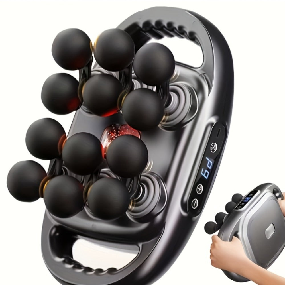Fascia Gun Multi-Head Deep Tissue Massager ¨C 9 High-Frequency Modes for Leg, Waist, Back & Hip Muscle Relief | Ergonomic Compact Design with High-Performance Motor for Fitness Recovery