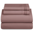 Bed Sheets Set 4-Piece Microfiber 1800 Series Deep Pocket Fitted Sheet Flat Sheet Pillowcases Soft Breathable Wrinkle Fade Resistant Twin Full Queen King Cal King 20 Colors