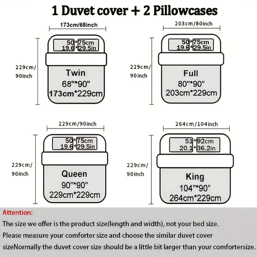 Duvet Cover Set Queen King Twin Full 3D Geometric Cube Print | 3-Piece Polyester Bedding Set | Black Blue Grid Pattern | All-Season Soft Quilt Cover + 2 Pillowcases | Machine Washable
