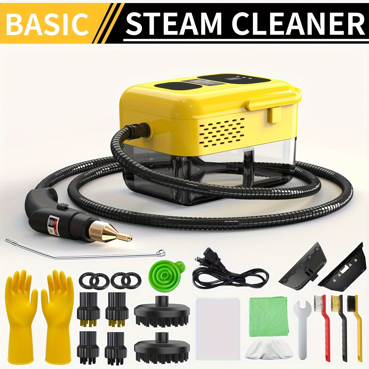 Portable Steam Cleaner High-Temperature High-Pressure Handheld Steamer for Home, Carpet, Tile & Grout Cleaning ¨C 9-Speed Adjustable, 3 Models: Basic, Upgraded & Smart
