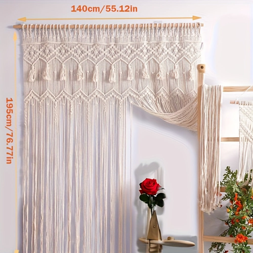 Bohemian Tapestry Wall Hanging - Large Boho Woven Wall Decor with Boho-Chic Patterns, Vertical Macrame Style Tapestry for Bedroom Living Room Wedding, Aesthetic Room Decor