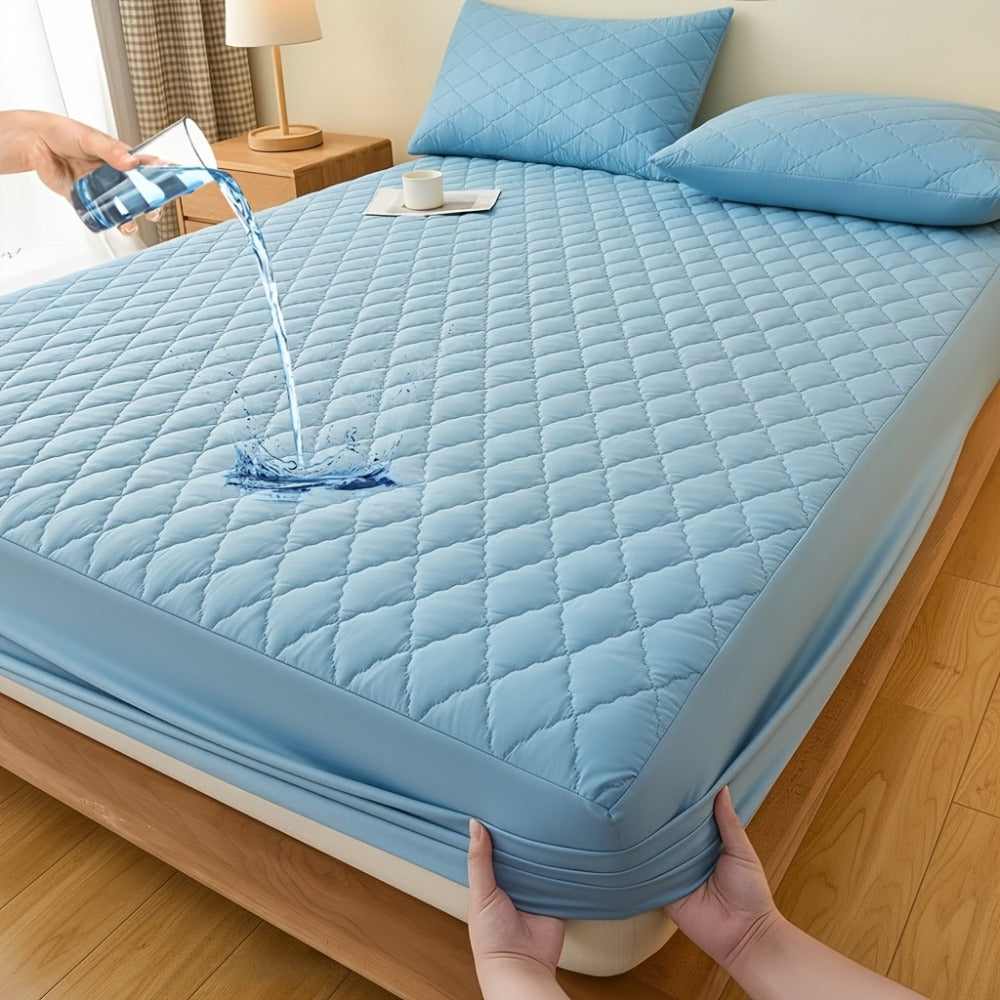 Mattress Protector Cover Soft Breathable Cooling Fitted Sheet Twin Full Queen King Deep Pocket Machine Washable Bed Cover for Home Hotel Minimalist Bedding Multiple Colors