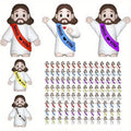 Mini Christian Statues Bulk 50pcs God Bless You Colorful Crosses Vintage Religious Figurines Church Prayer Easter Christmas Decoration Party Props Gift