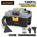 Cordless Wet Dry Vacuum 20V 2 Gallon - Powerful Suction Compatible with DeWalt 20V Batteries Long Hose 4 Nozzles Replacement Cartridge | Tool Only | Home Car Workshop Garage Cleaning