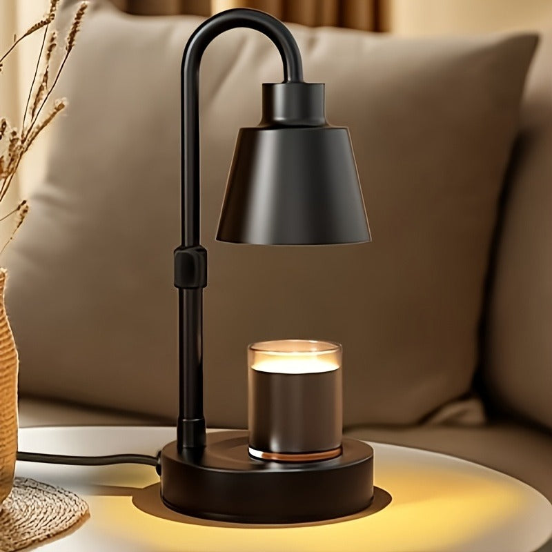 Candle Warmer Lamp with Timer Height Adjustable Metal - Electric Jar Candle & Wax Melt Warmer for Home, Bedroom & Living Room Decor | Housewarming Birthday Gift for Mom | Bulbs Not Included
