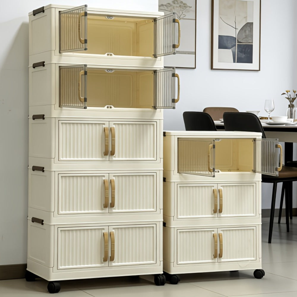 Shoe Cabinet Entryway Organizer ¨C Multi-Functional Foldable Storage Cabinet 3/5 Tier Large Capacity | Space-Saving Closet Organizer for Entrance, Corridor, Bedroom & Living Room | Sturdy & Easy Setup