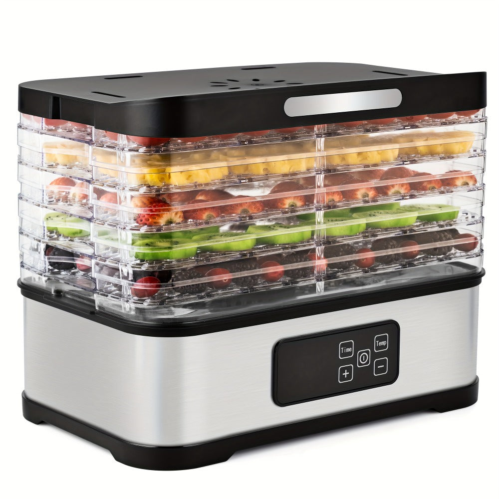 Food Dehydrator Machine 5-Tray BPA-Free Stackable 240W Digital Temperature Control 95-158¡ãF Quiet 33dB Overheat Protection for Jerky Fruit Meat Veggies Herbs Snacks Home Use