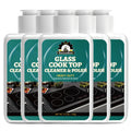 Glass Cooktop Cleaner and Polish ¨C Powerful Stain Remover, Removes Oil Film, Water Spots & Burnt-On Residue, Long-Lasting Surface Protection for Ceramic & Induction Cooktops ¨C 5 Pack Value Set