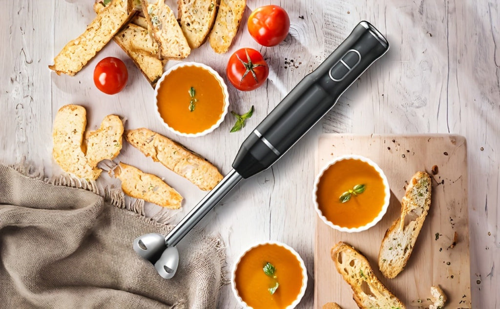 Immersion Blender 400W with Turbo Mode - Handheld Stick Blender with 304 Stainless Steel Blades, 2-Speed Electric Hand Blender, Detachable Shaft, Portable Immersion Mixer for Soups, Smoothies & Baby Food