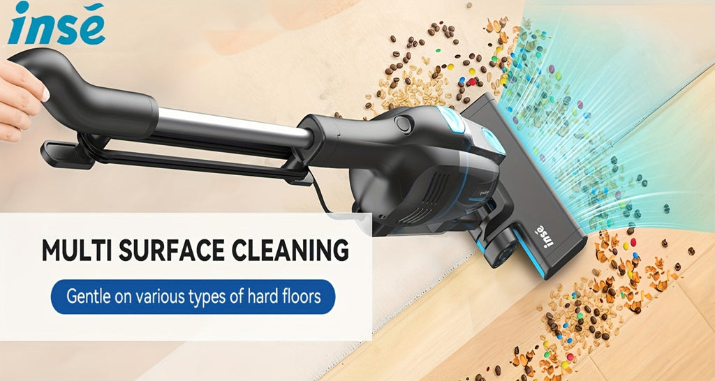Corded Stick Vacuum Cleaner 20KPa 600W Motor 2-in-1 Bagless Upright Handheld Vacuum 0.8L Dustbin for Hard Floor Pet Hair Carpet Car Stairs Low Noise 65dB