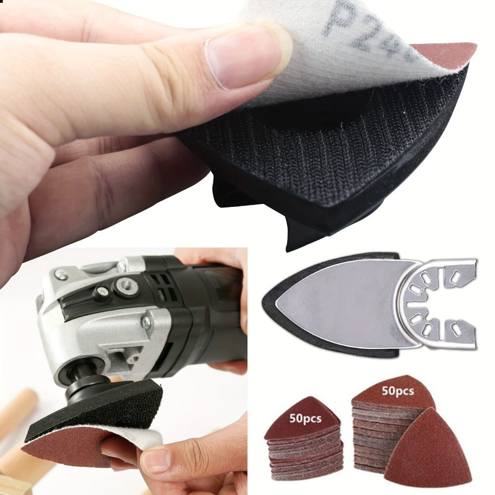 115pcs Oscillating Saw Blades Set with Sandpaper ¨C Multitool Blades for Wood Metal Plastic, Universal Fit for Major Brands, Complete DIY & Pro Cutting Kit