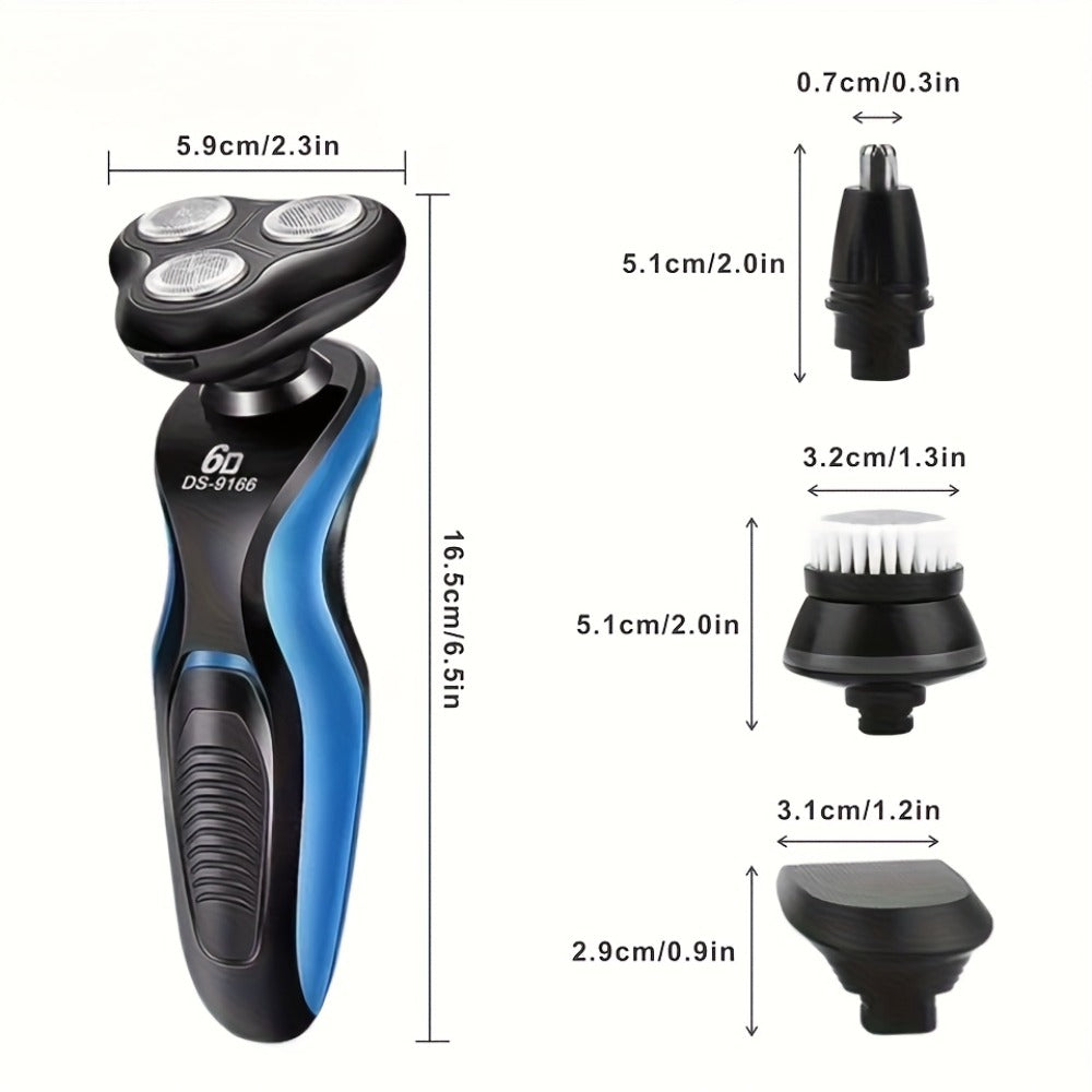 Electric Shaver for Men 4-in-1 ¨C USB Rechargeable Electric Razor & Beard Trimmer Kit for Wet & Dry Shaving, Portable Grooming Set, Perfect Father's Day Gift for Dad, Husband & Male Friends