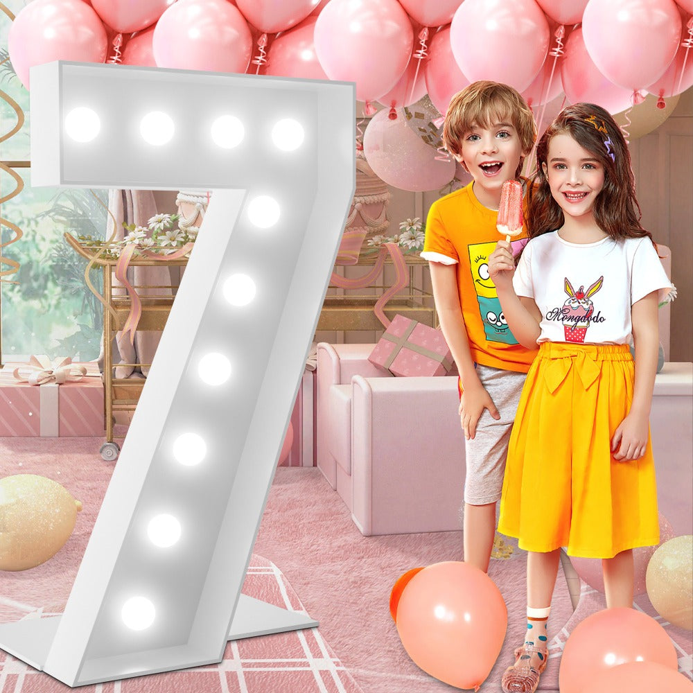 Marquee Number Lights 4 Feet Tall LED Light Up Numbers 0-9 20 for Birthday Party Anniversary Graduation Decoration 11 Colors 3 Flash Modes Foam Board String Lights Included