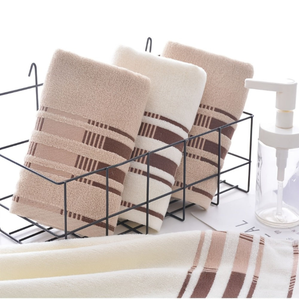 Cotton Face Towels 4-Pack Set, Super Absorbent Soft Pure Cotton Washcloths for Hotel Spa Salon Home Use, Skin-Friendly Cleansing & Dry Hair Towels