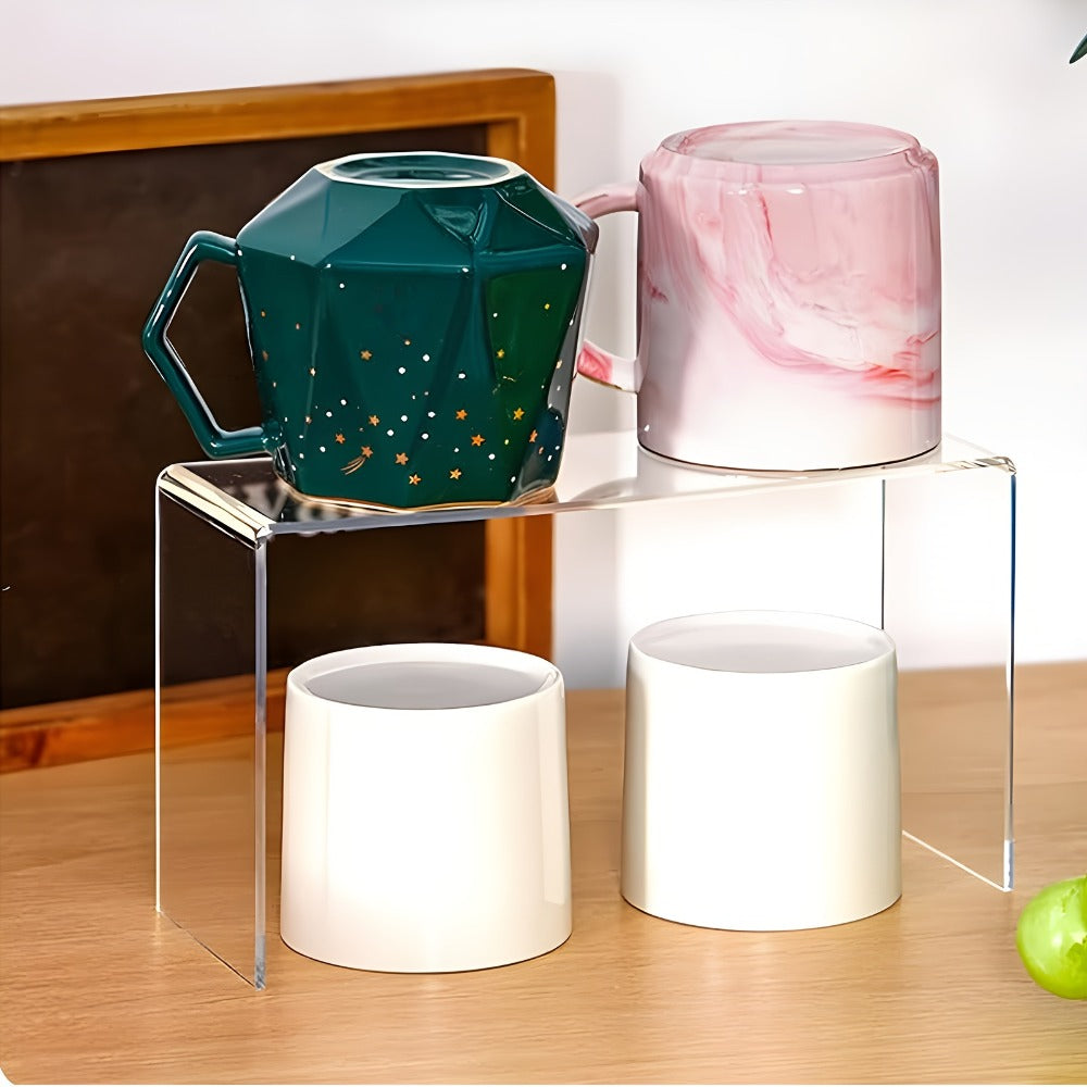 Clear Acrylic Risers Display Stands Set Funko Pop Cupcake Jewelry