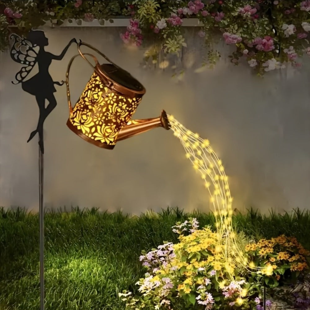 Solar Watering Can Fairy Light 36 LED Waterfall String Lights IP65 Waterproof Outdoor Garden Stake Lamp Patio Yard Decor Halloween Christmas