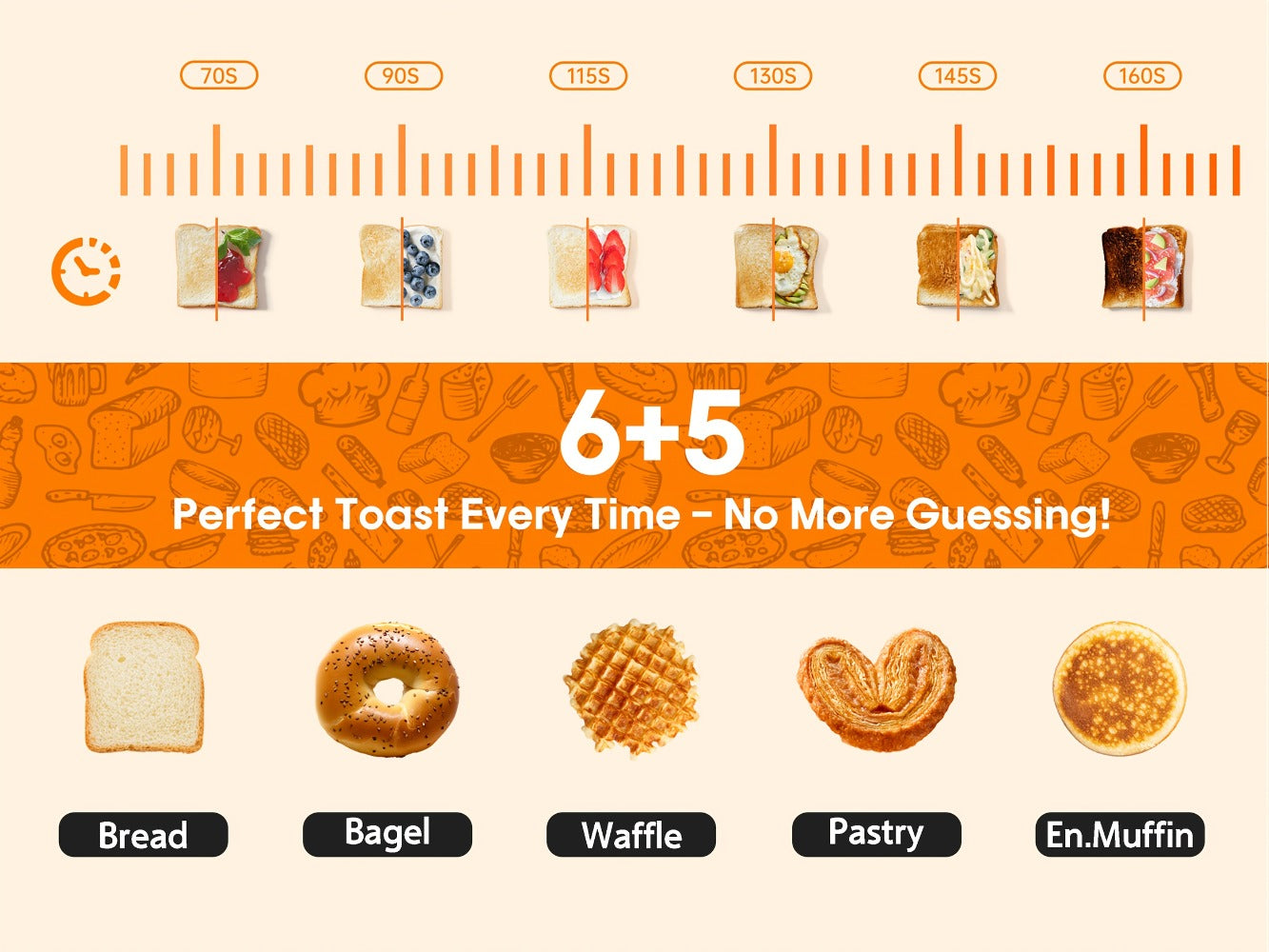 4-Slice Toaster Long Slot Stainless Steel ¨C Touch Screen LED Display, 1.5¡± Wide Slots, Countdown Timer, Memory Function, Dual Control, 6 Shade Settings