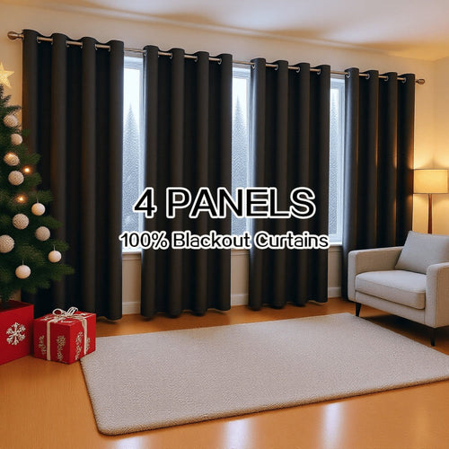 Blackout Curtains 4 Panels ¨C 100% Light Blocking Thermal Insulated Soundproof Privacy Window Curtains for Bedroom Living Room