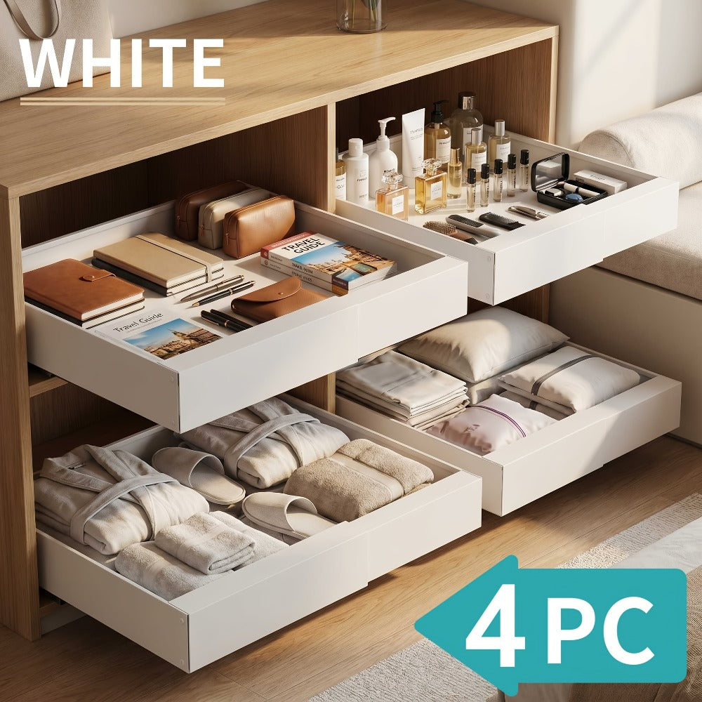 Pull Out Cabinet Organizer Expandable Slide-Out Drawer Shelf Heavy Duty Carbon Steel Silent Sliding Rust-Resistant Storage Rack for Kitchen Bathroom Pantry 12.6¡±-20.5¡± Wide