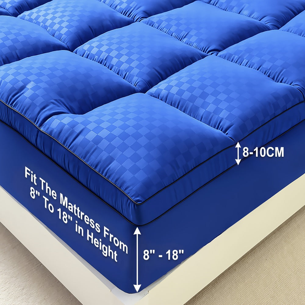 Mattress Topper Quilted Fitted Mattress Pad with Deep Pocket | Pillow Top Mattress Cover 1000GSM Cooling Mattress Protector for Better Sleep
