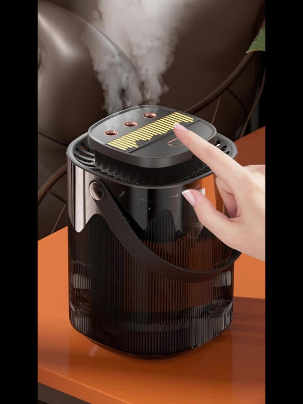 Large Capacity Desktop Humidifier with Night Light ¨C 101oz 3-Nozzle USB Rechargeable Cool Mist Humidifier for Bedroom, Office, Dorm & Home, Quiet Air Humidifier with LED Night Light, Holiday Gift