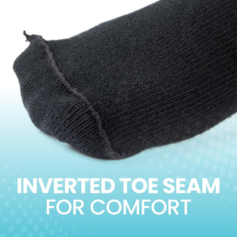 Extra Wide Socks for Swollen Feet 6 Pairs Stretch to 30 Inch Non-Binding Seamless Loose Fit Neuropathy Bariatric Edema Socks for Men Women Plus Size Seniors Multi Color