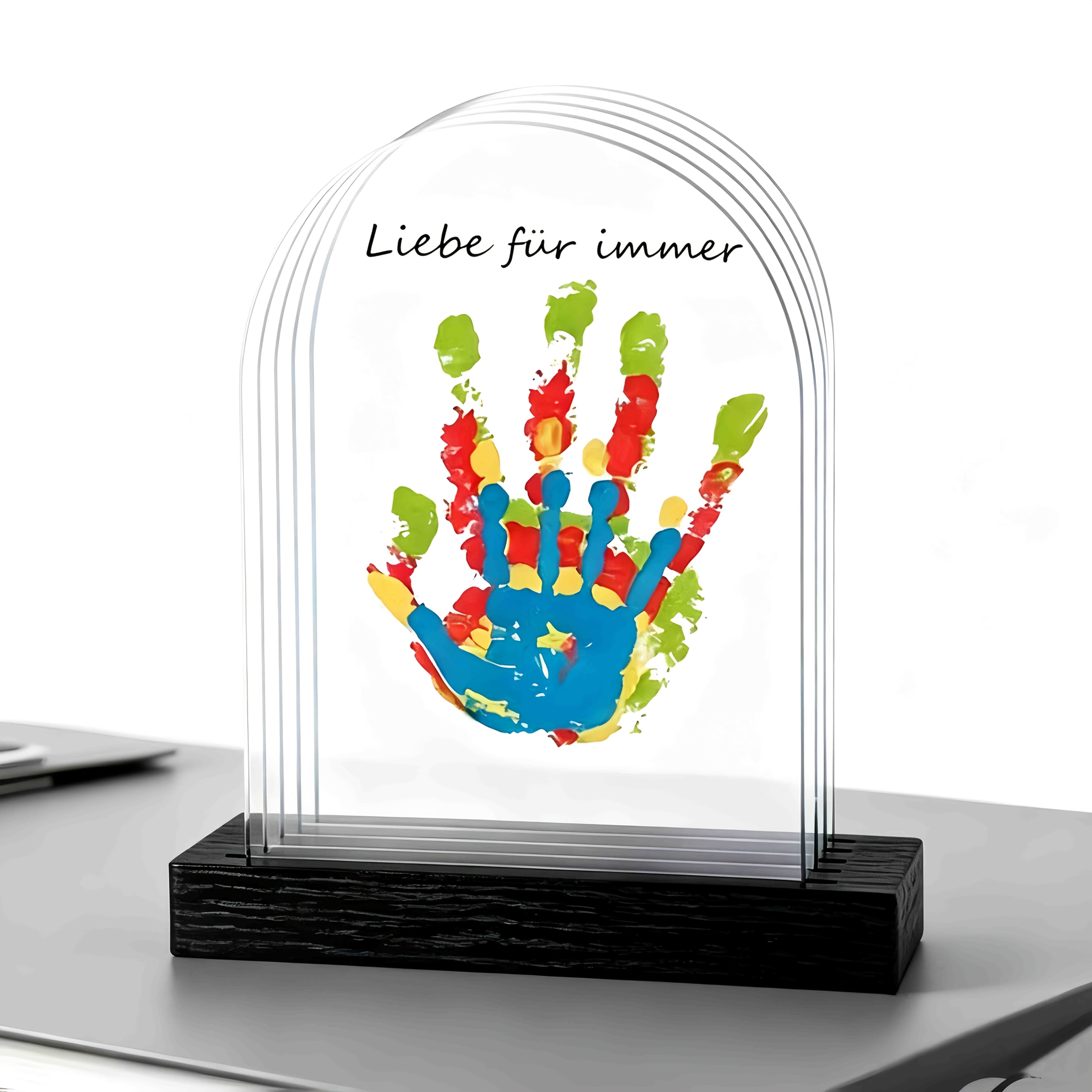 Family Handprint Kit with 4 Slots & 6 Colors ¨C Memory Frame Keepsake Gift