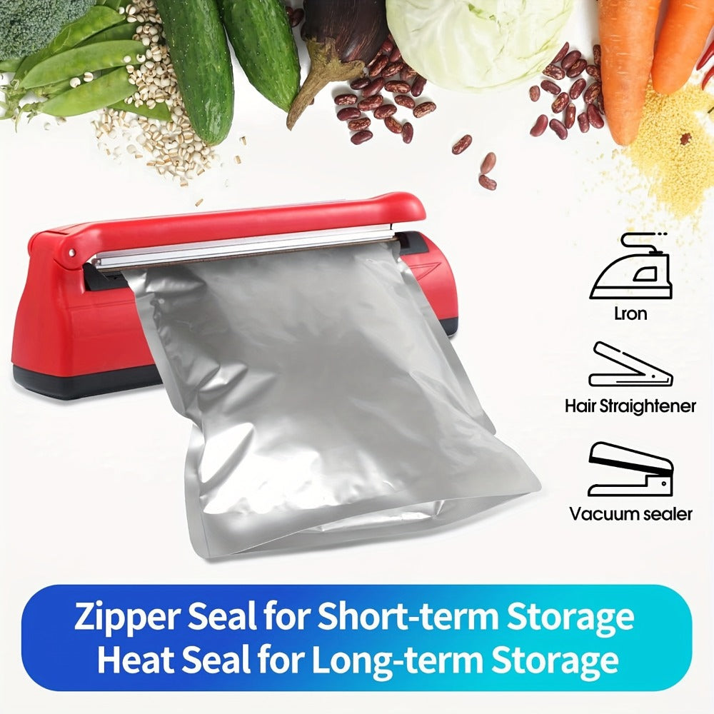 Mylar Bags for Food Storage 100 Pack Resealable 3 Sizes 1 Gallon 10 Mil 1 Quart 8 Mil Half Pint 6 Mil Stand Up Airtight Bags for Long Term Food Preservation Prepping Camping