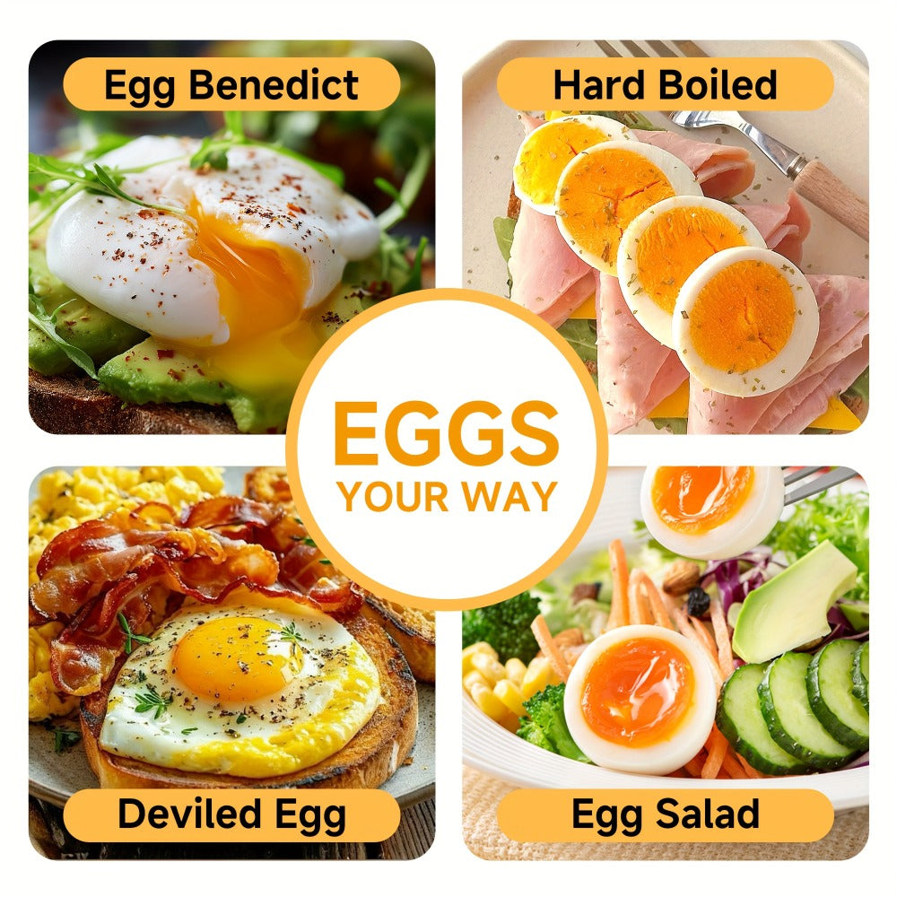 Electric Egg Boiler & Cooker with Auto Shut-Off ¨C Single & Double Layer, Multi-Function for Hard Boiled, Soft Boiled, Scrambled, Omelette, Steamed Vegetables & Dumplings, 4 Colors