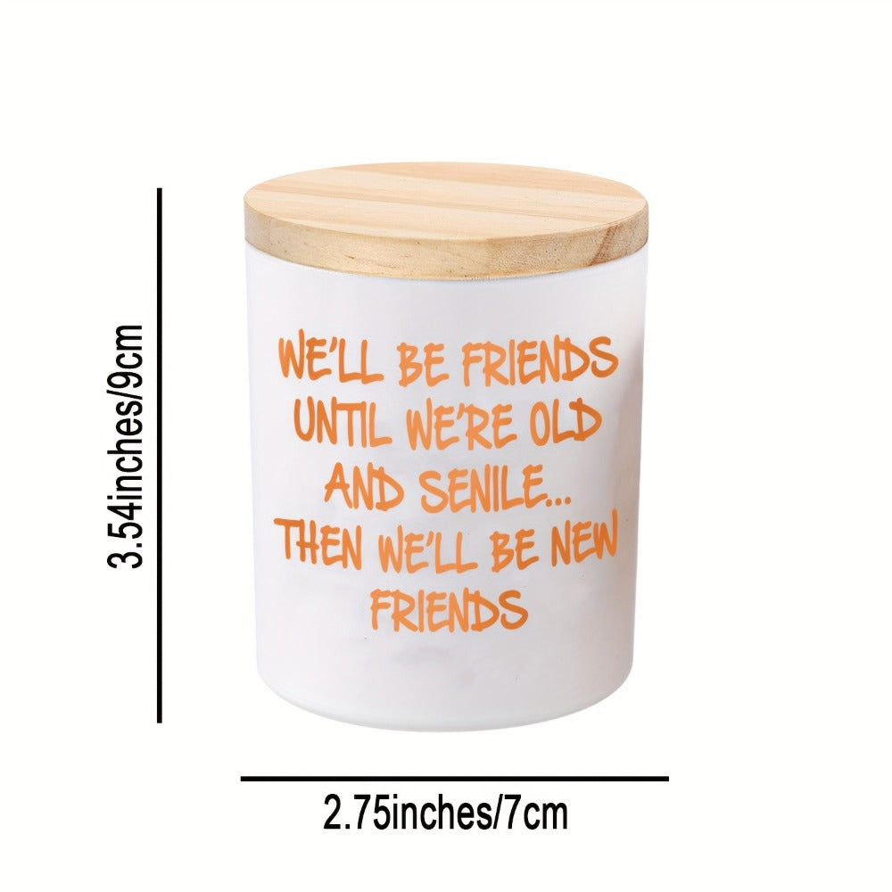 Lavender Soy Engraved Candle Friendship Gift for Women Birthday Christmas
