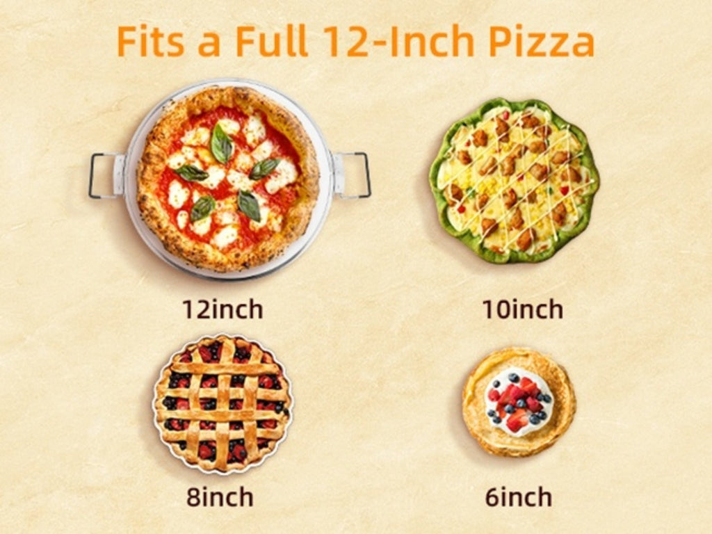 Indoor Pizza Oven Countertop ¨C 12-Inch Electric Pizza Maker Machine for Home Kitchen, Heats Up to 800¡ãF, Fast Baking Grill Oven with Even Heat Distribution, White