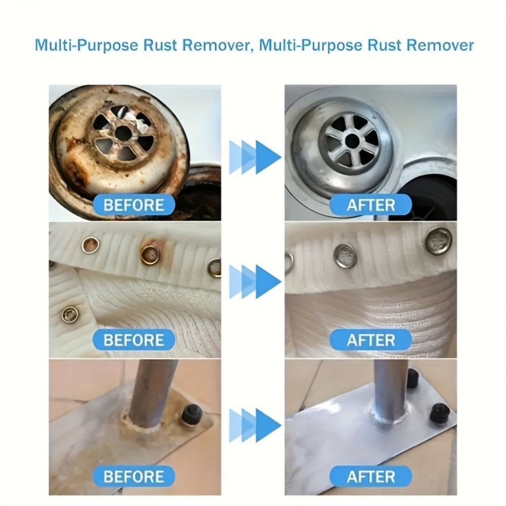 Rust Remover Spray Multi-Surface - Powerful Rust Dissolver for Car, Metal, Tile, Kitchen & Bathroom - Ammonia Formula Rust Prevention & Cleaning Tool